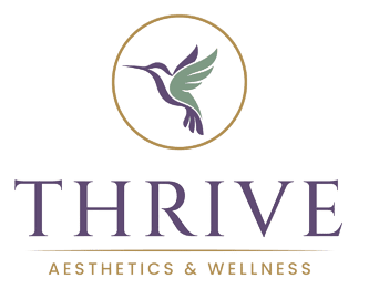 Thrive Aesthetics & Wellness logo with hummingbird.
